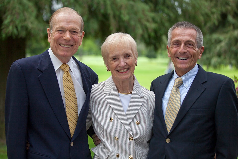 Andrew and Phyllis Berwick with John Evans