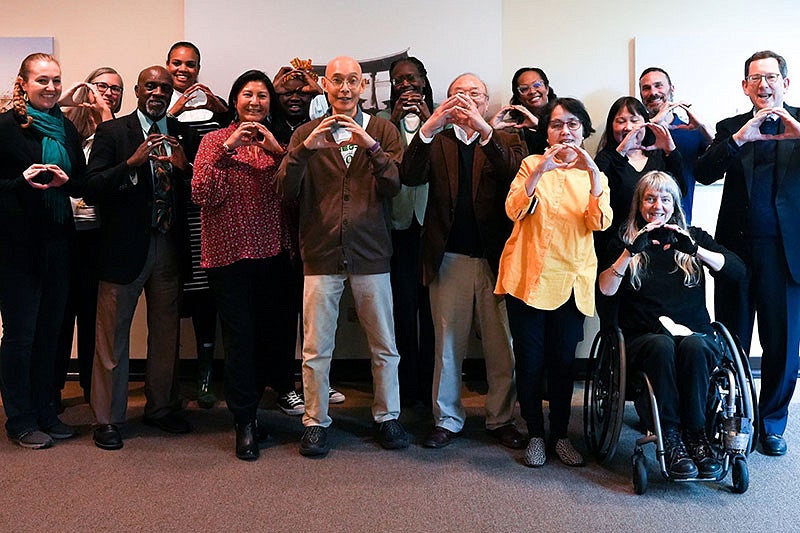 Ron Chew, members of the UO President’s Diversity Advisory Community Council, and guests