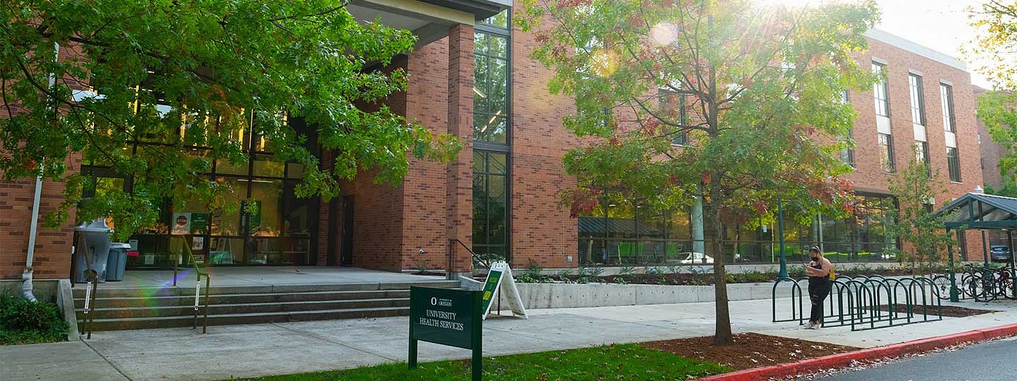 Exterior of the University Health Services building