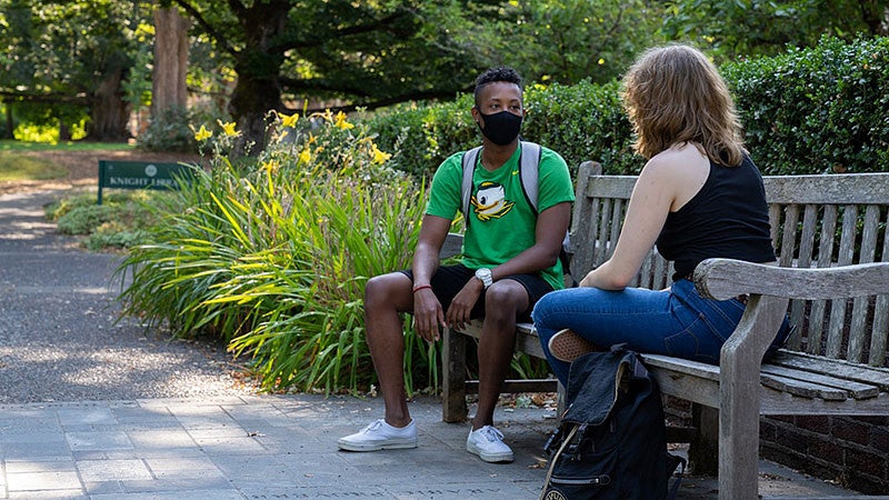 Students wearing masks during COVID