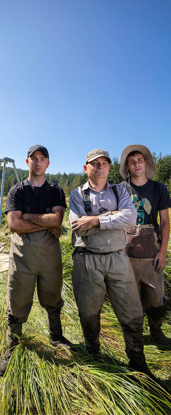 The work by (from left) Matthew Schultz, Scott Bridgham, and Emil Sadofsky could inform public policy and land use regarding climate change. Photograph by Chris Larsen and Nic Walcott
