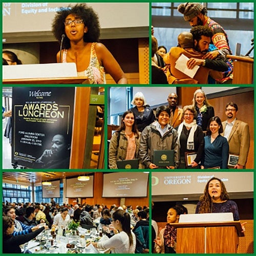 Collage of images from Martin Luther King Jr. Day in 2016