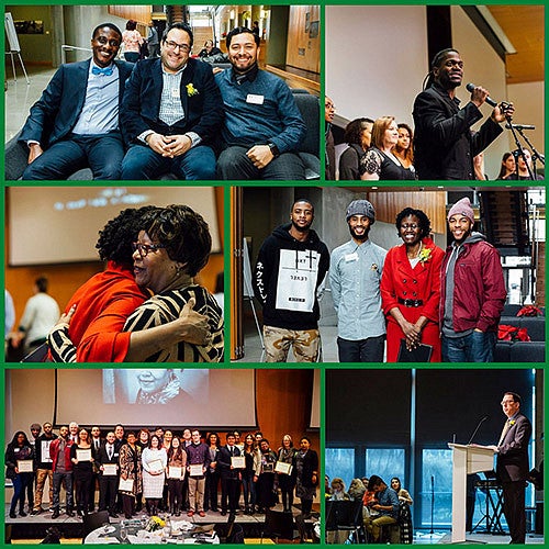 Collage of images from Martin Luther King Jr. Day in 2017