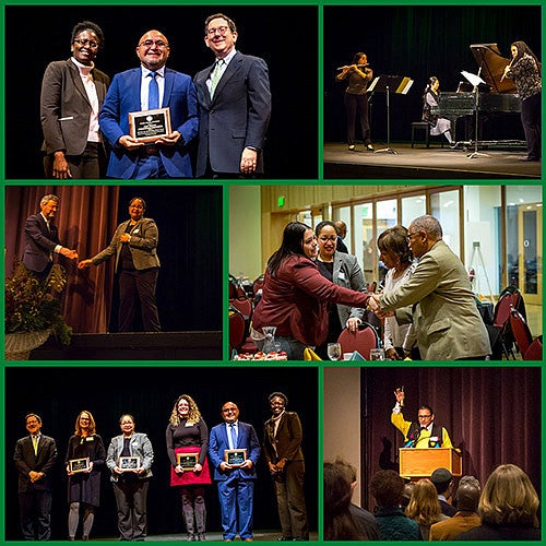Collage of images from Martin Luther King Jr. Day in 2020