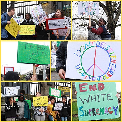 Collage of images from Martin Luther King Jr. Day in 2020