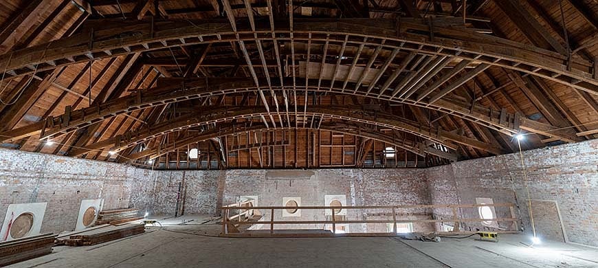 The original bones of the buildings have been uncovered for the first time in generations
