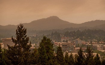 Eugene blanketed by smoke