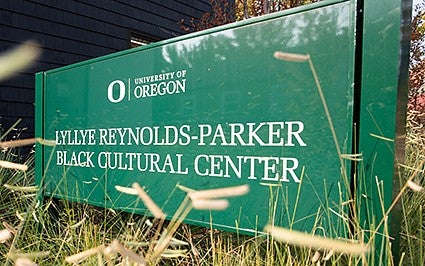 Sign at entrance to the Black Cultural Center