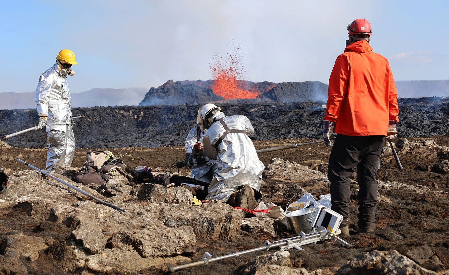 Researchers observe an ongoing eruption in Iceland