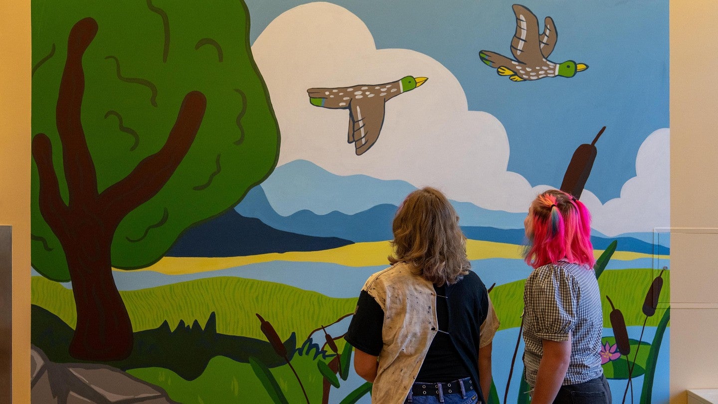 Lucy Rutherford and Dani Jacobs mural