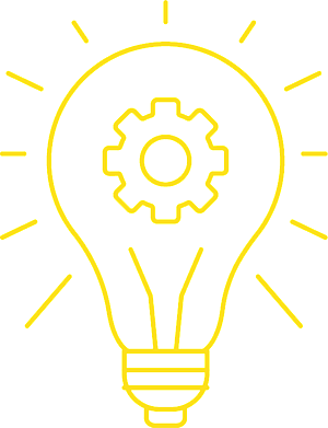 line drawing of a lightbulb