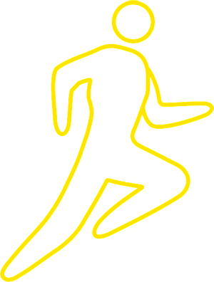 line drawing of person running