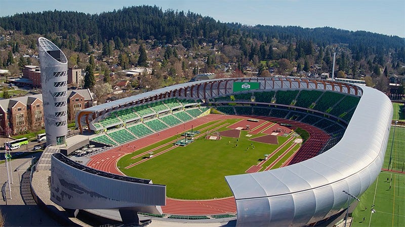 Hayward Field aerial shot