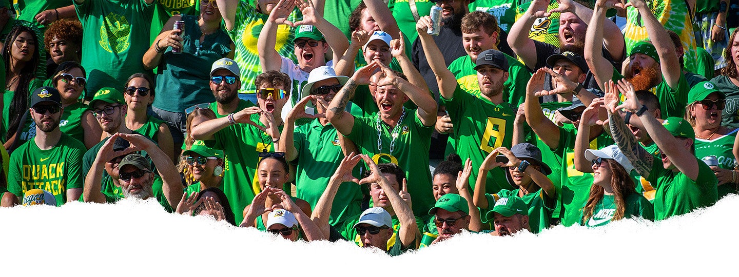 Oregon Duck fans at a game