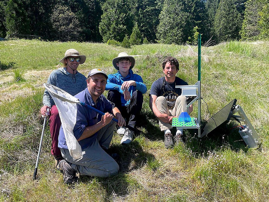 bee researchers in the field