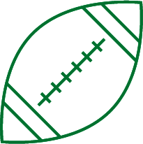 a line drawing of a football