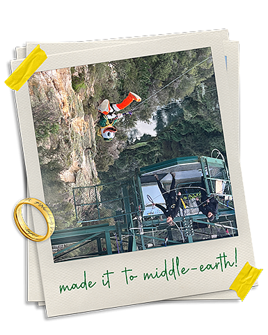 Upside down photo of the Oregon Duck going canyon jumping
