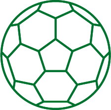 a line drawing of a soccer ball