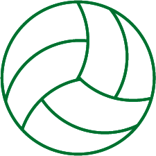 a line drawing of a volleyball