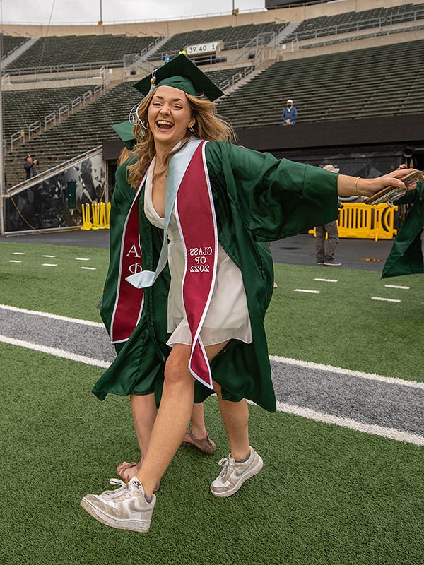 2022 UO graduation at Autzen Stadium