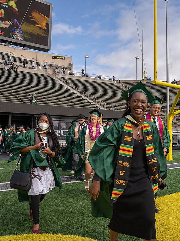 2022 UO graduation at Autzen Stadium