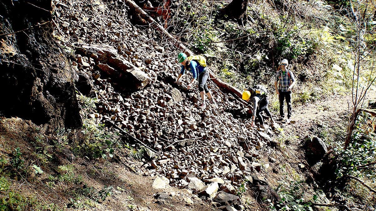 Hikers on an Eagle Creek trail