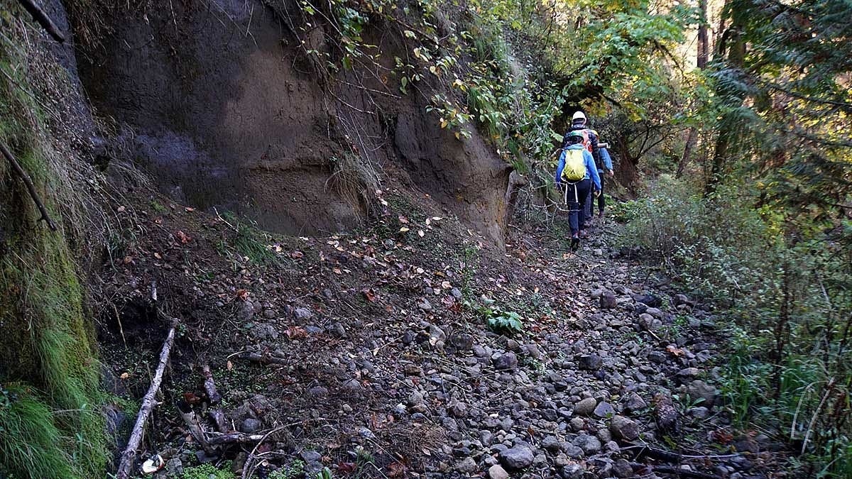 Hikers on an Eagle Creek trail