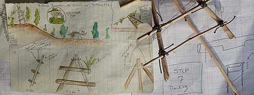 Sketches of the anti-poaching tower