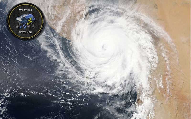 Satellite view of hurricane