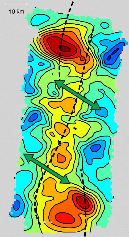 Seismic imaging view of Endeavor Ridge off the Washington coast