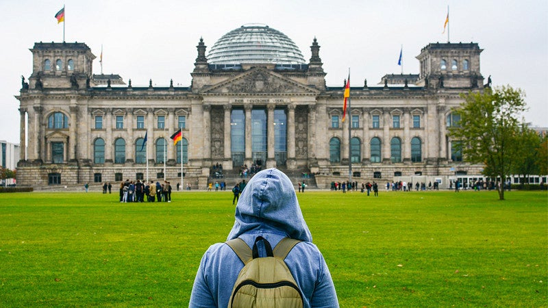 The Reichstag building in Berlin