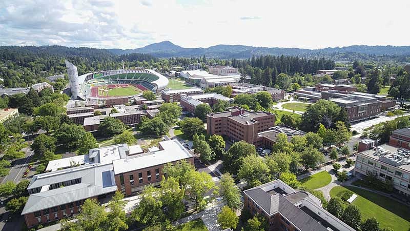 Aerial view of campus