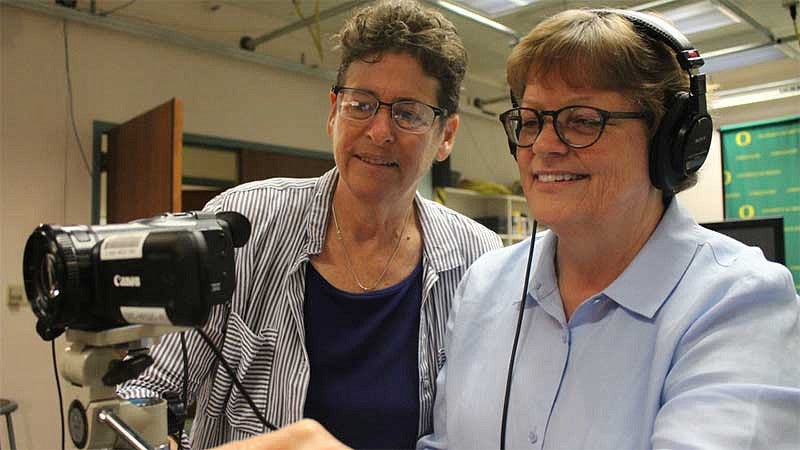 Judith Raiskin (left) and Linda Long