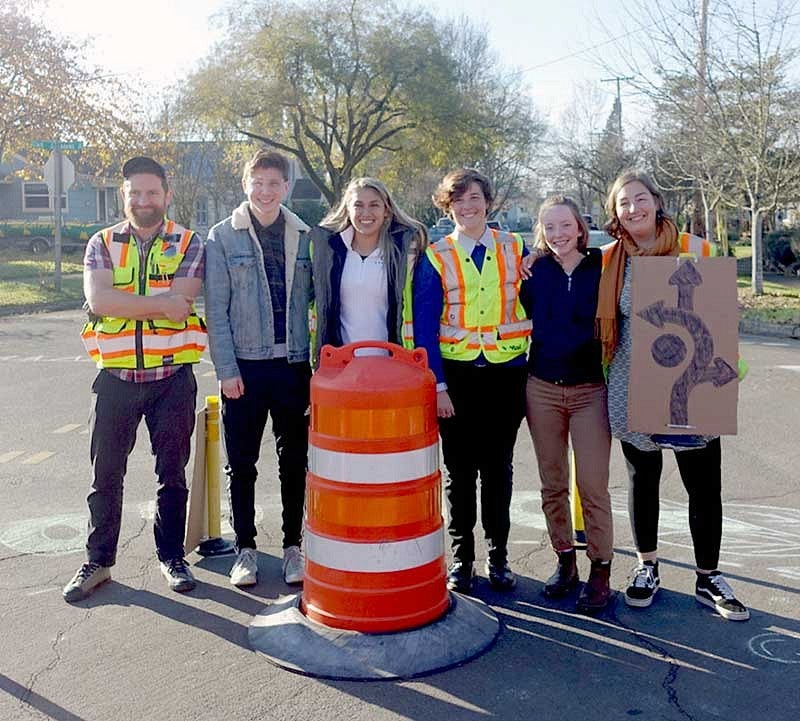 Finley Heeb and her student group for the Real World Eugene course