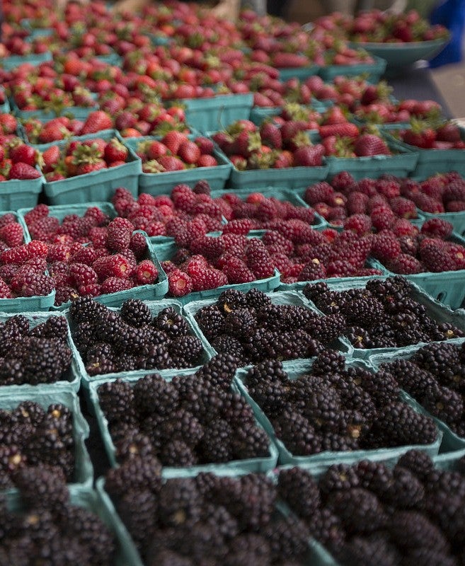 Berries in fruit display