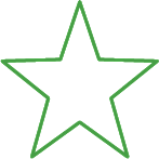 Outline of a 5 pointed star