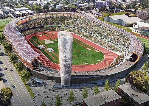 Rendering of Hayward Field