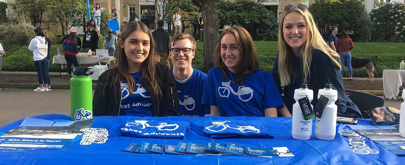 Members of AHPR promoting PeaceHealth Rides 