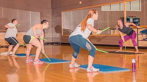 Brooke Sabin teaching an InPound class