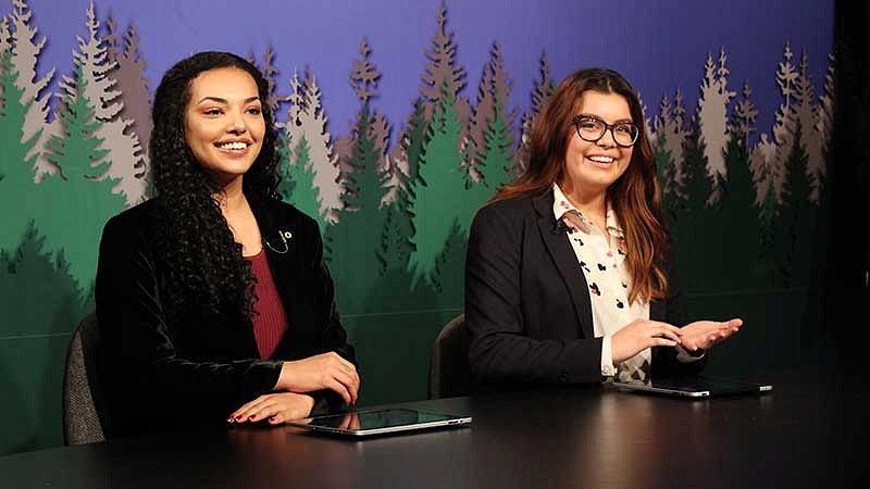 DuckTV anchors at the TV desk