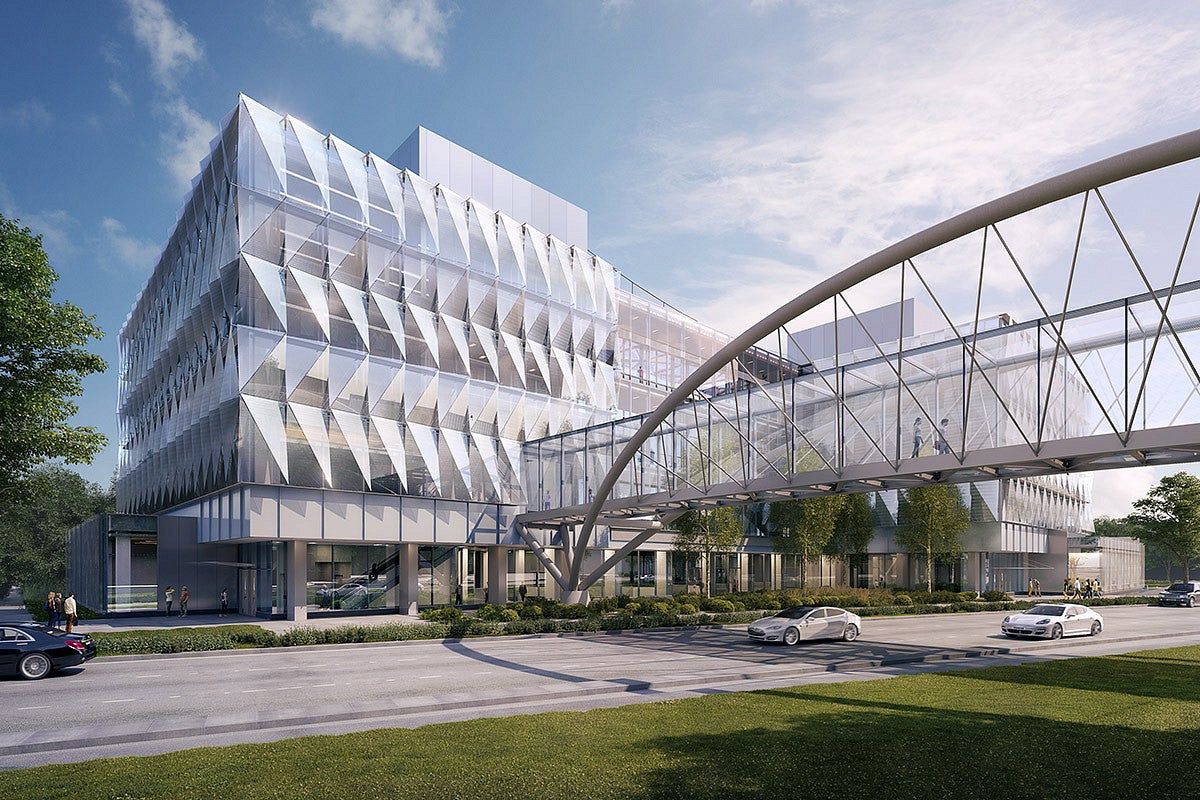 Rendering of Knight Campus with Franklin Boulevard bridge. Construction will cause lane closures from late April through much of the summer. Rendering of Knight Campus with Franklin Ave Bridge