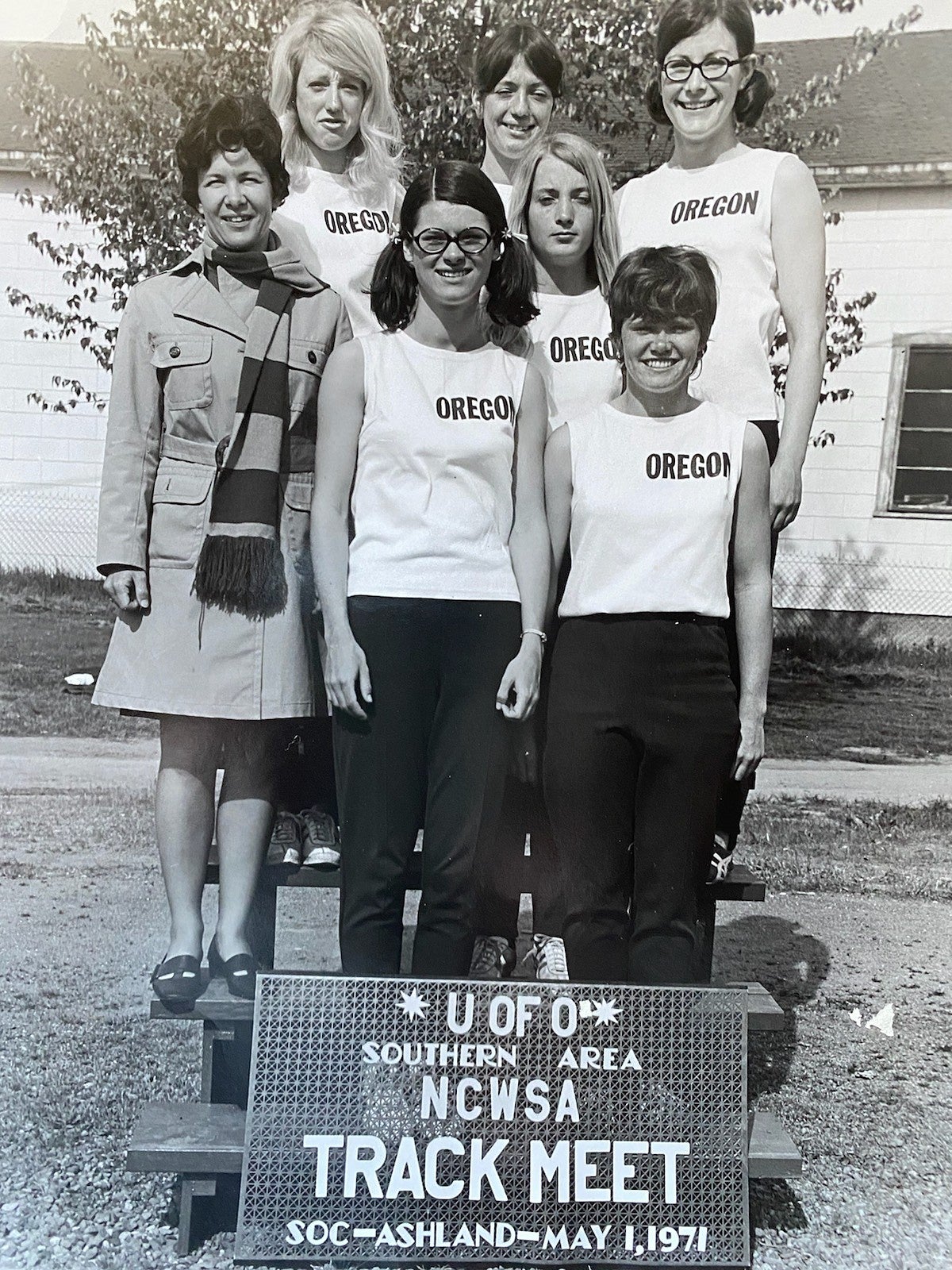 Youngen and the women's track team