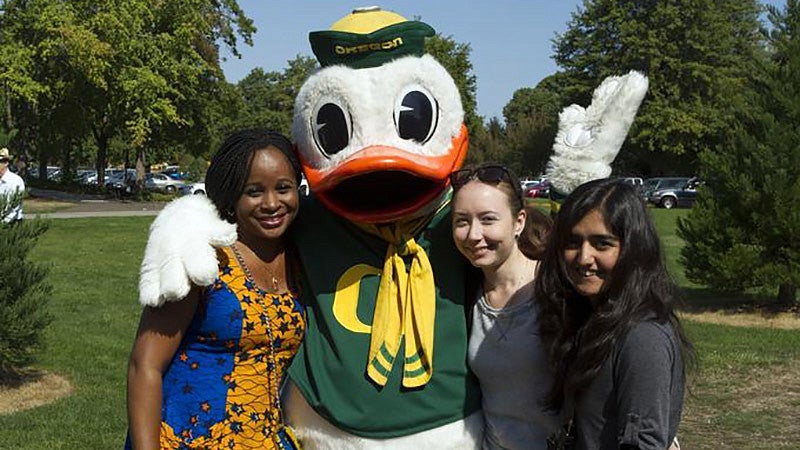 The Duck with students