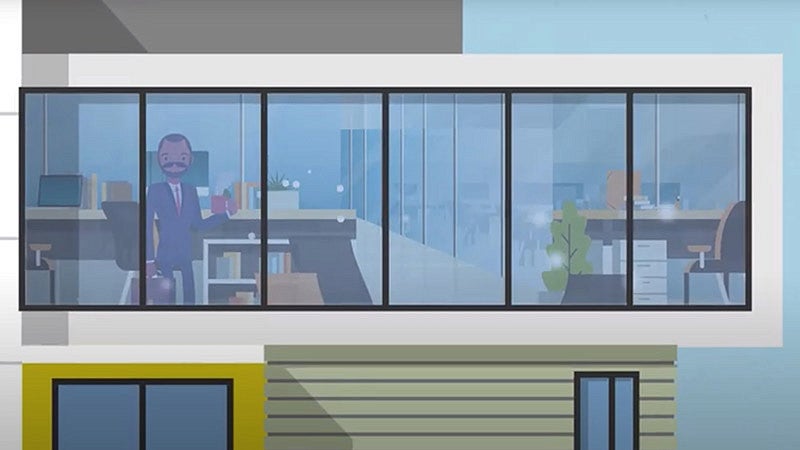 Illustration of the side of a house