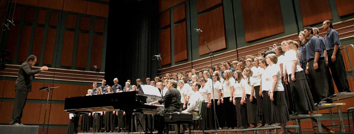 Students from the Stangeland Family Youth Choral Academy performing at the Oregon Bach Festival