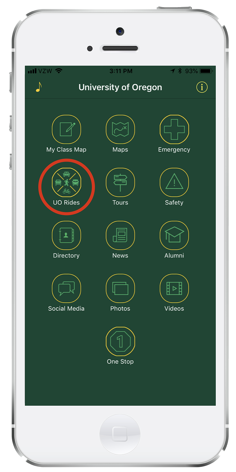 The UOregon app