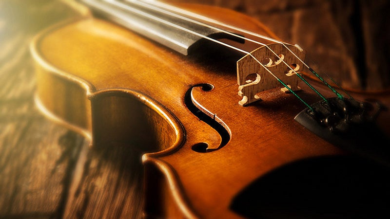 Violin on a table