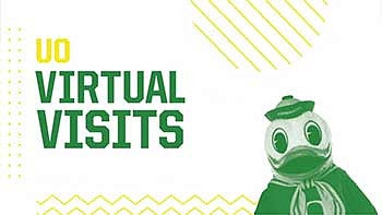 UO Virtual Visits with a photo of the Duck