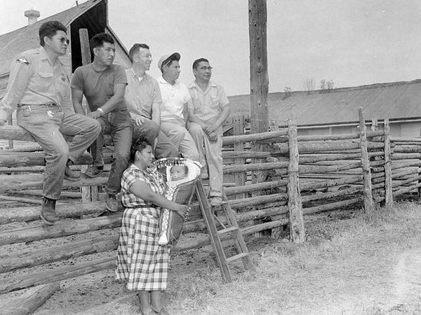 Planning Committee for the recreation center at the Warm Springs Indian Reservation, 1958. Courtesy of Oregon Digital