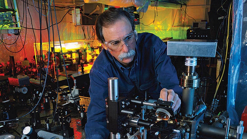 David Wineland working in a lab